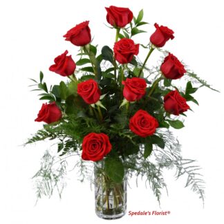 Roses in Keepsake Crystal Vase